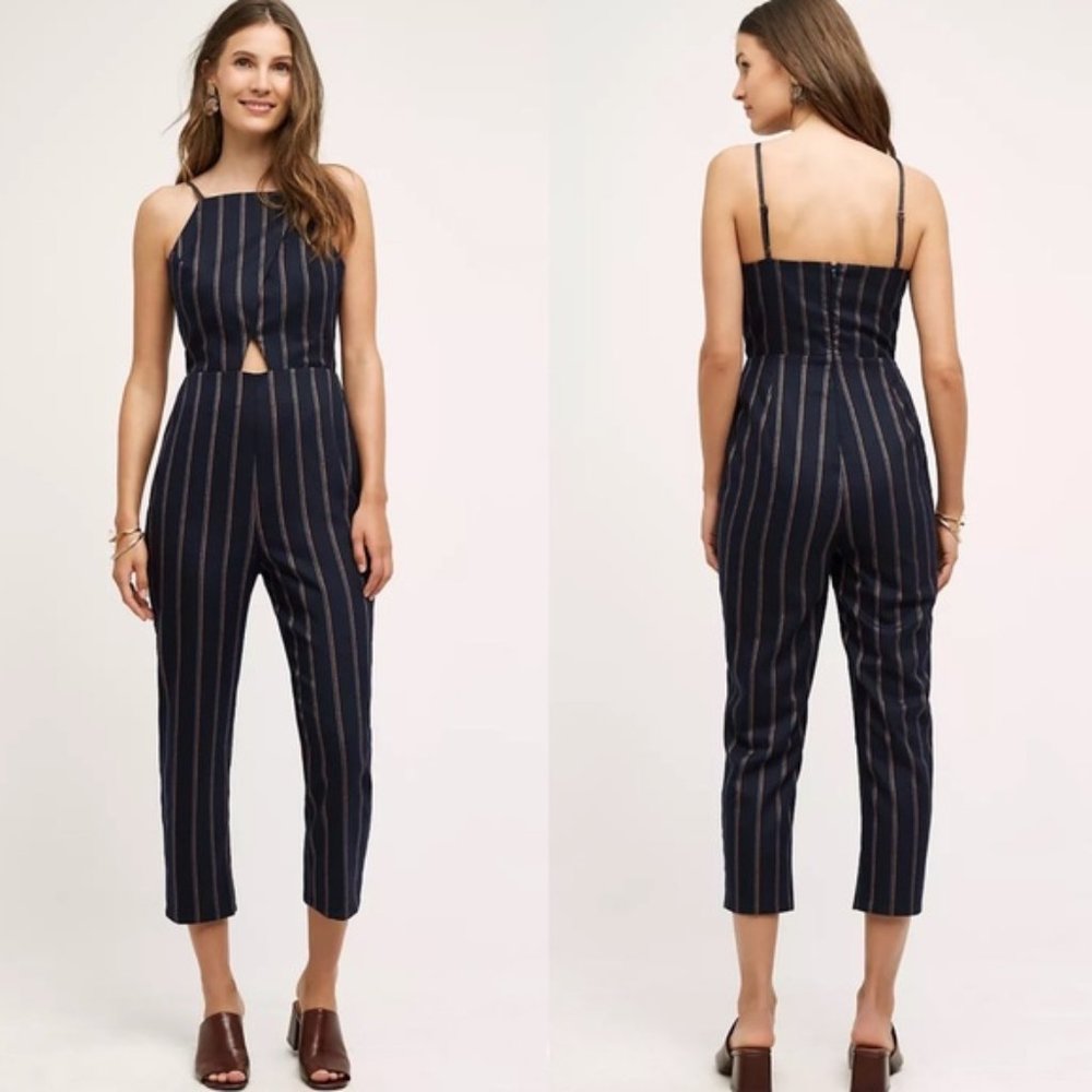Cartonnier Naeve Navy Pinstripe Jumpsuit